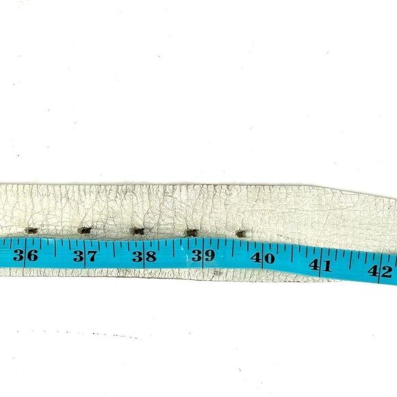 Classic Vintage Cowhide Leather Reversible Belt 38 Cream‎ Tan Mid Century MCM - Picture 5 of 5